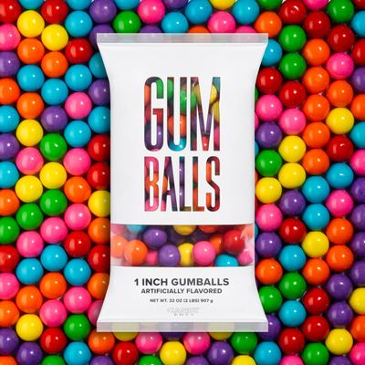 Candy Envy - Assorted 1 Inch Gumballs - 2lb Bag - Approximately 113 Gumballs Per Bag - North American Made &amp; Kosher Certified - Gumballs for Gumball Machine - Gumball Refills