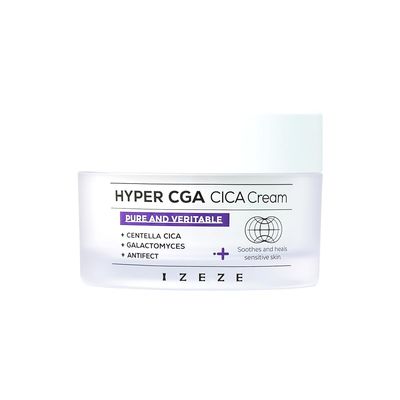 Izz IZEZE Hyper CGA Cica Cream 1.69 fl.oz, 50ml Centella Cica, Korean Skin Care Cream For Soothing, Sensitive Skin, Acne-prone Skin, Low-Irritation