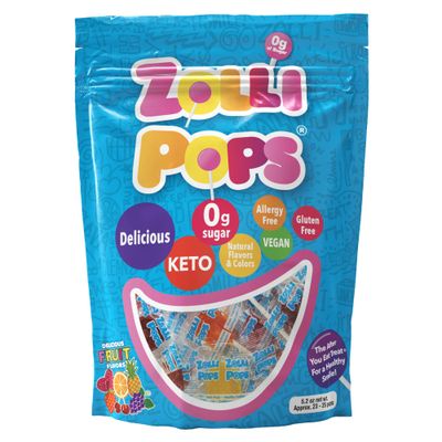 Zollipops Clean Teeth Lollipops Anti-Cavity, Sugar-Free Candy 10.4 oz Bag - Great for Kids, Diabetics, and Keto Diet Snacking