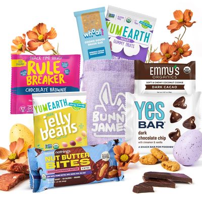 Easter Vegan Mini Gift Basket - Cute Basket With Easter Vegan Treats &amp; Candy Great for Easter Egg Hunt For Kids and Adults