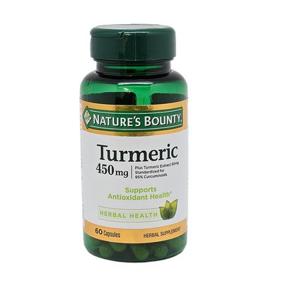 Nature's Bounty Turmeric Capsules, Antioxident Health, 450 Mg, 60 Ct