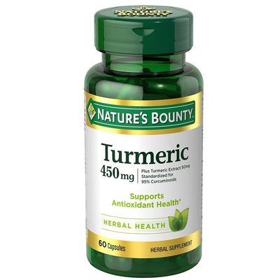 Nature&#39;s Bounty Turmeric Capsules, Antioxident Health, 450 Mg, 60 Ct