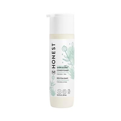The Honest Company Silicone-Free Conditioner Gentle for Baby Naturally Derived, Tear-free, Hypoallergenic Fragrance Free Sensitive, 10 fl oz