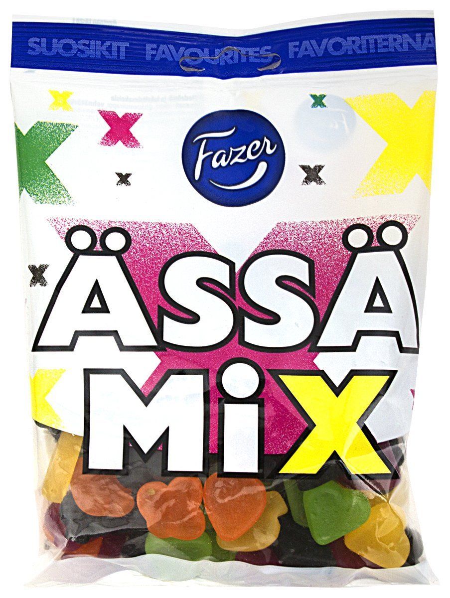 Fazer ss Mix of Licorice &amp; Fruity Wine Gums Candy Sweets Bag 180g