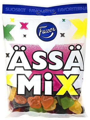 Fazer ss Mix of Licorice &amp; Fruity Wine Gums Candy Sweets Bag 180g