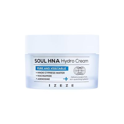 IZEZE Soul HNA Hydro Cream 1.69 fl.oz, 50ml Hyaluronic Acid Moisturizer Face Cream, Cypress Water, Korean Skin Care For Dry Skin