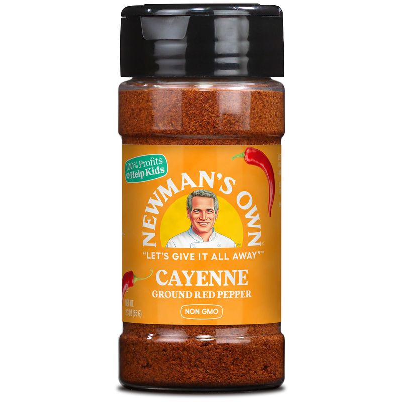 Newman&#39;s Own Ground Cayenne, Ideal for Rubs, Chili, Stews, and Hot sauces, Non-GMO, Kosher, 2.3 Ounce Bottle