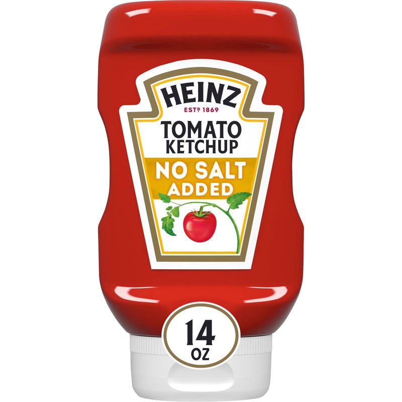 Heinz Tomato Ketchup with No Salt Added, 14 oz Bottle