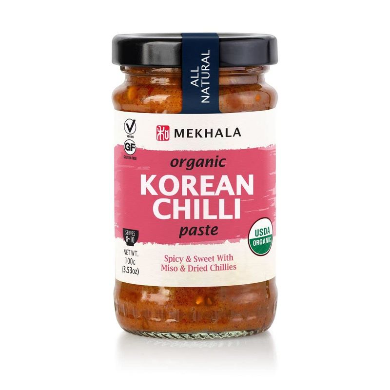 Mekhala Organic Korean Chili Cooking Paste, Condiment, Stir Fry. VEGAN. GLUTEN-FREE. Versatile. HOT (3.53oz)