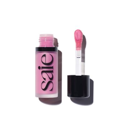 Saie Dew Blush - Lightweight Liquid Blush with a Blendable Buildable Cream Finish - Dewy Cheek Tint with Doe Foot Wand Makeup Applicator - Baby (.40 oz)