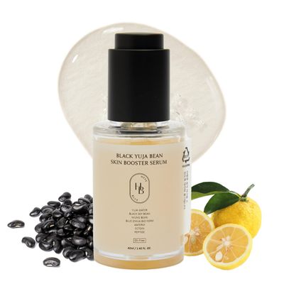 HEVEBLUE Black Yuja Bean Skin Booster Serum - Moisturizing, Sensitive Skin, Korean Skincare, Hypoallergenic, Deep Hydration, Vegan, Oil-free, Makeup Adherence, Mother&#39;s Day Gift
