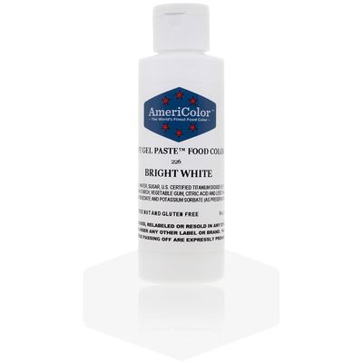 AmeriColor Soft Gel Paste Food Color, 6-Ounce, Bright White
