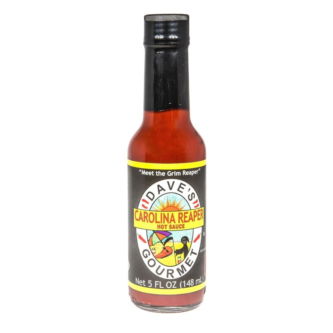Dave&#39;s Gourmet Carolina Reaper Hot Sauce Add Flavor and Heat to Dips, Spreads, Sauces and Marinades
