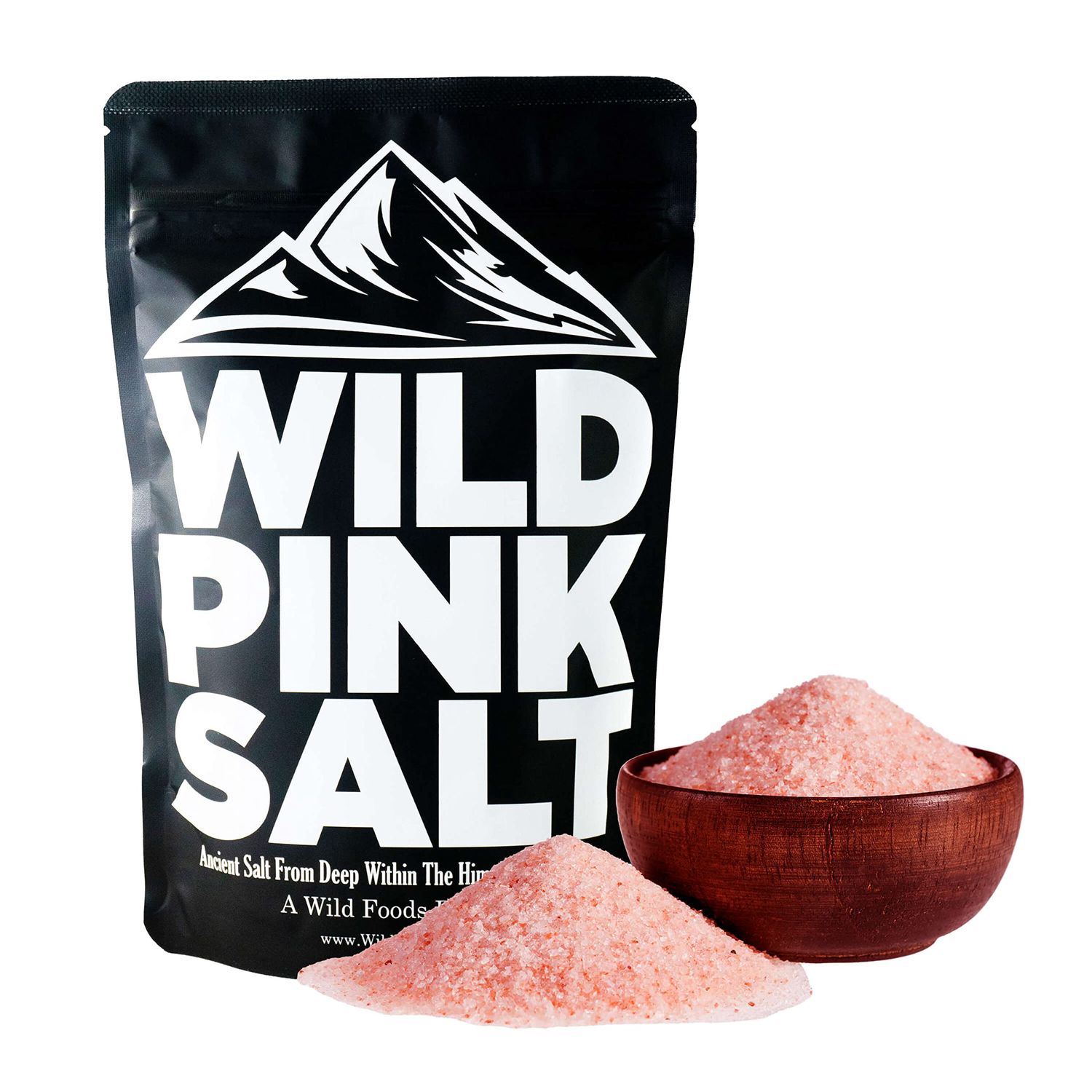 Wild Foods Organic Pink Himalayan Salt, Fine Ground for Table and Cooking, 16 oz 100% Real, Pure, Unrefined Pink Himalayan Sea Salt with 80 Minerals &amp; Electrolytes, Small Batch, Ethically Sourced