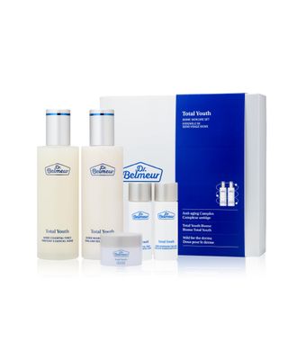Dr. Belmeur Total Youth Biome (Skincare Set, 12.2fl oz) - Premium Total Age-Defying Toner Emulsion Set for Wrinkles, Elasticity, Hydration &amp; Skin Tone. Korean Skin Care by LG Beauty. Collagen,