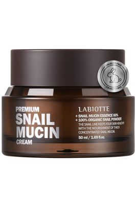 LABIOTTE Premium Snail Mucin Cream Korean Skin Care Moisturizer Face Cream for Women &amp; Men w/ 60% Snail Mucin Essence Hypoallergenic Face Moisturizer Hydrating Moisturizer (1.69 fl oz)