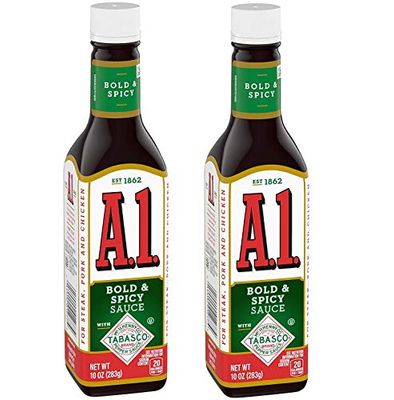 A1 Bold &amp; Spicy Sauce with Tabasco Sauce 10 oz -- Pack of 2 Pack of 2