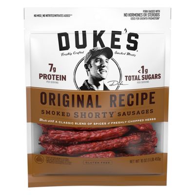 Duke&#39;s Pork Original Smoked Shorty Sausages, 7g Protein Per Serving, 16 oz.