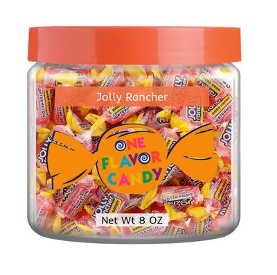 Jolly Rancher World&#39;s Best Flavored Fruit Hard Candy Bulk Candies in Jar Tasty Yummy Perfectly Delicious Time (Watermelon, 8oz)