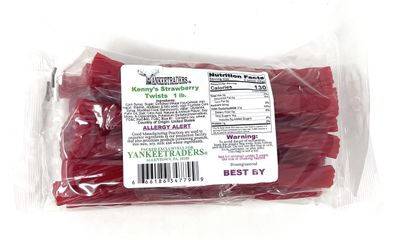 Strawberry Licorice Twists, 1 Pound Pack