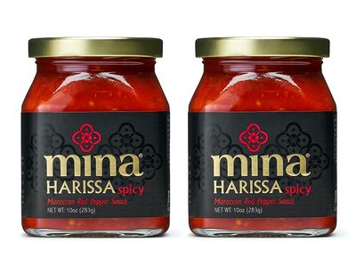 Mina Harissa Hot Sauce, Gourmet Moroccan Heat, Homestyle Spicy Red Chili Harissa Paste with Tangy Twist, 10 oz (Pack of 2) Harissa Sauce, Excite Your Senses with Mina&#39;s Harissa Seasoning