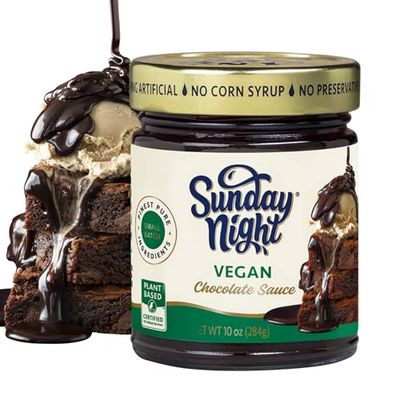 Sunday Night Signature Vegan Chocolate Sauce - Luxury Chocolate Gift, Smooth Plant-Based, Dairy Free, Gluten-Free, Pure Clean Ingredients, No Artificial Preservatives - 10oz
