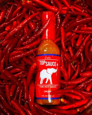 TOPSAUCE, Thai Hot Sauce, 5 Fl Oz, Hancrafted, Small Batch, No Preservatives, No MSG, Rich Umami, Made in USA
