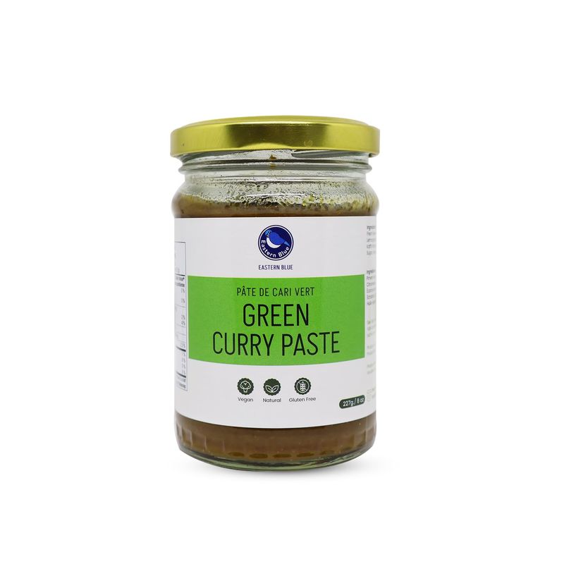 Eastern Blue Thai Curry Paste - Thai Green Curry Paste 8 Oz Ready to Eat Authentic Thai Curry Sauce for Tasty Dishes and Curries Vegan, Gluten Free &amp; Nuts Free Green Curry Paste 227g