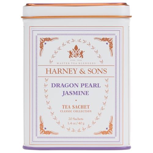 Harney &amp; Sons Dragon Pearl Jasmine Tea, 20 Count(Pack of 1)