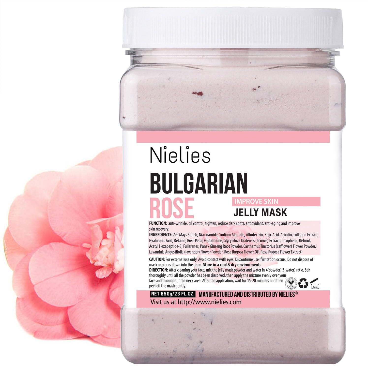 Nielies Peel-Off Jelly Face Mask - Hydrating Jelly Mask for Facials &amp; Vajacials - Professional Facial Mask for Deep Cleaning, Smoothing - Jelly Mask for Facials Professional 23 fl oz