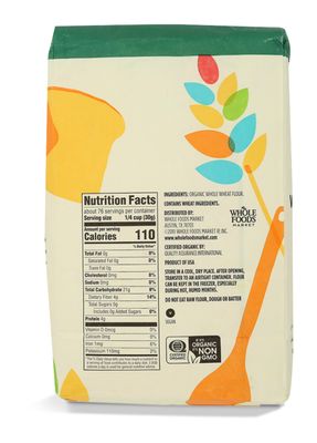 365 by Whole Foods Market, Organic 100% Whole Wheat Flour, 80 Ounce
