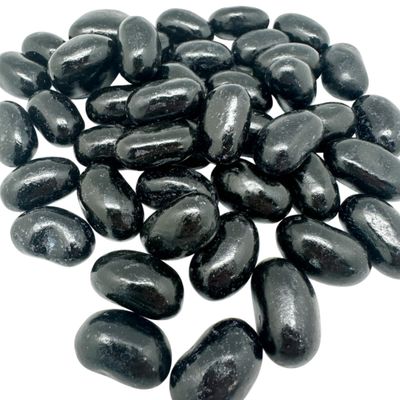 Black Licorice Flavored Jumbo Jelly Beans - 2 LB Resealable Stand Up Candy Bag (approx. 170 pieces) - Traditional Black Licorice Flavor - Bulk Filler Candy for Easter Baskets