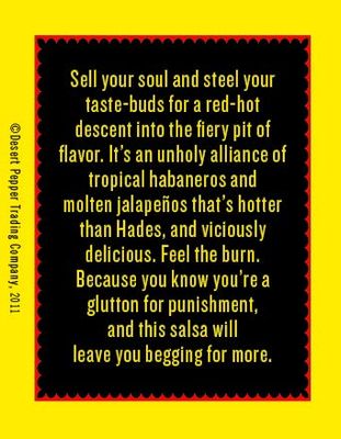 Desert Pepper Trading Company XXX Roasted Habanero Salsa, 16-Ounce