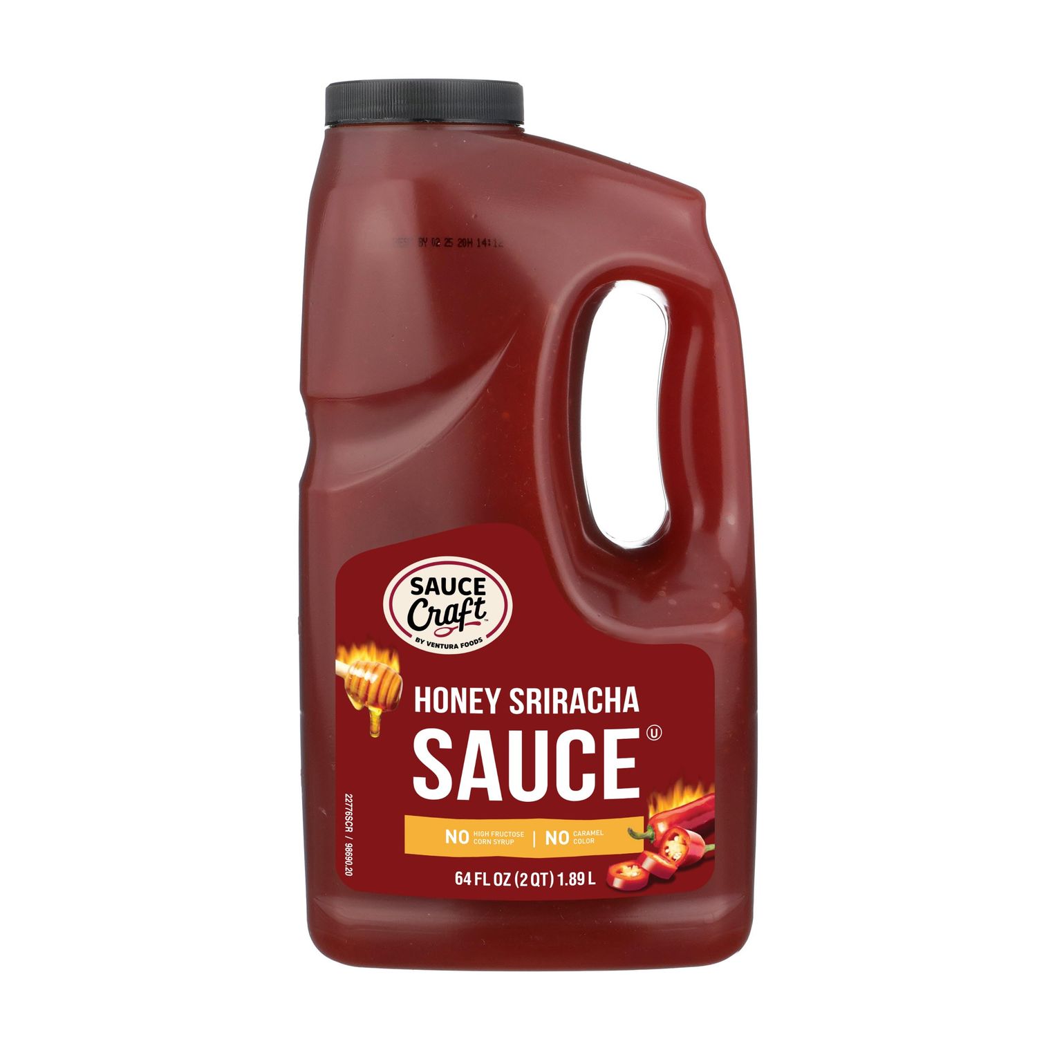 Ventura Foods LLC Sauce Craft Honey Sriracha Sauce, Versatile, Globally Inspired Food Service Dipping Sauce Elevates Your Menu with Sweet Heat and Trend-Forward Flavor, 0.5 Gallon