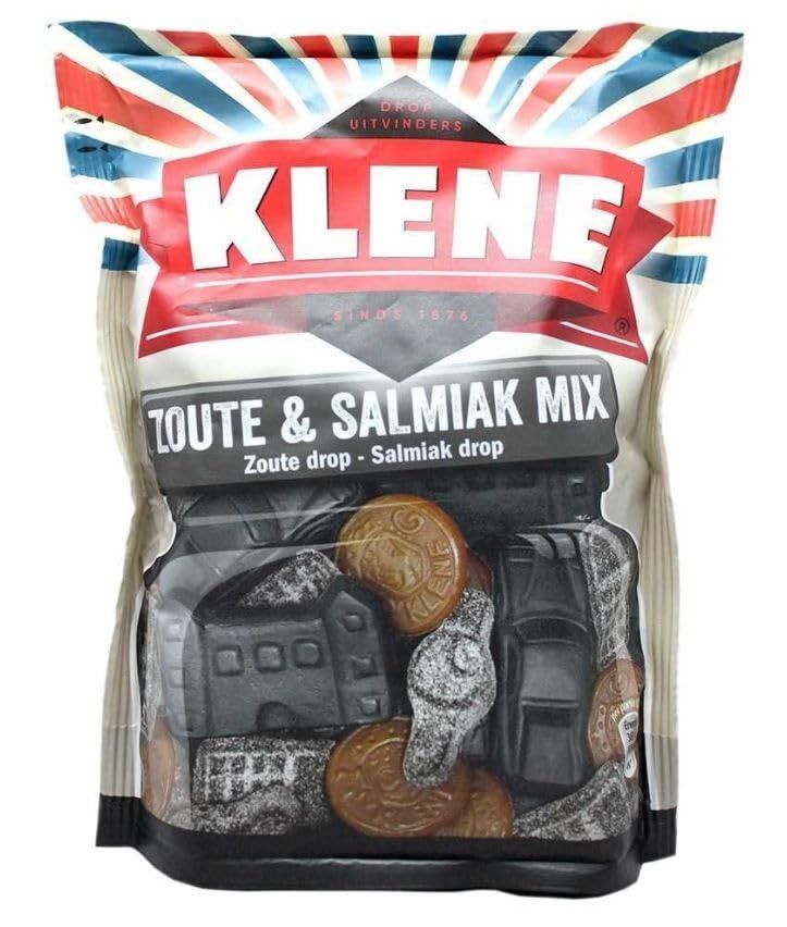 Klene Zoute &amp; Salmiak Mix I Semisoft Salty &amp; Salmiak Licorice Candy Mix I 270g 9.5 ounce