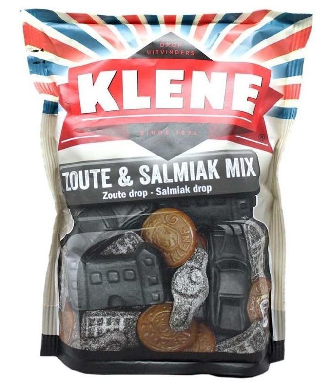 Klene Zoute &amp; Salmiak Mix I Semisoft Salty &amp; Salmiak Licorice Candy Mix I 270g 9.5 ounce