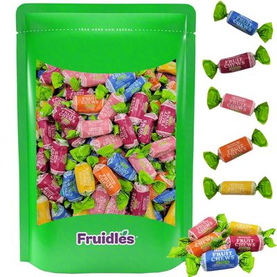 Fruidles Tootsie Sour 6 Flavor Variety Pack Twist Midgees Roll, Peanut-Free, Gluten-Free, Kosher Certified, Individually Wrapped (Half-Pound)