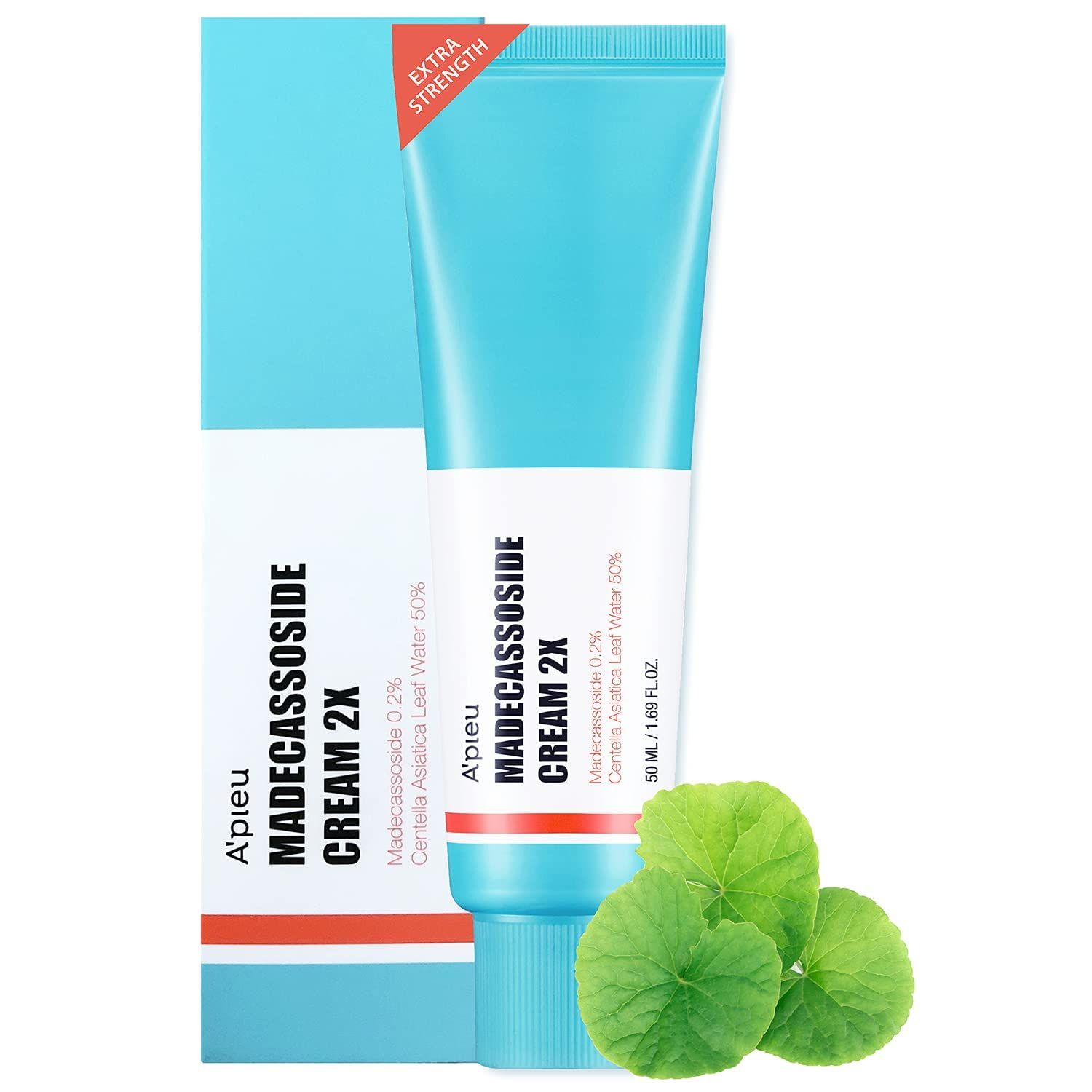 A&#39;PIEU Madecassoside Cream 2X (1.69 fl oz) - for Combination and Blemish-Prone Skin, Helps Soothe Dryness, Sun Damage, Even Dark Spots - Centella Asiatica, Asiaticoside, Asiatic Acid