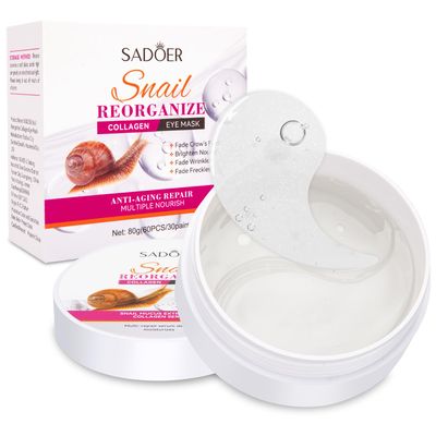 JULYBRO Under Eye Mask, 60 PCS Under Eye Patches for Dark Circles,Gel Pads Eye Puffiness &amp; Dark Circles Treatment,Reduces Wrinkles &amp; Fine Lines,Improves &amp; Firms Eye Skin(Snail Hydroge)