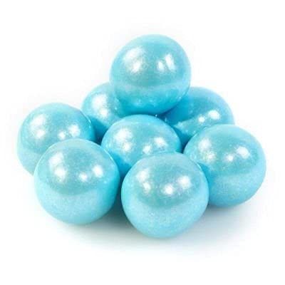 Light Powder Blue Gumballs Shimmer Pearl Blue Bubble Gum 2 Pounds 1 inch Gumballs