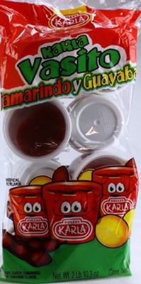 Dulces Karla Karla Vasito Tamarind &amp; Guava Candy Cup, 8 Count (SUGAR CANDY - ETHNIC)