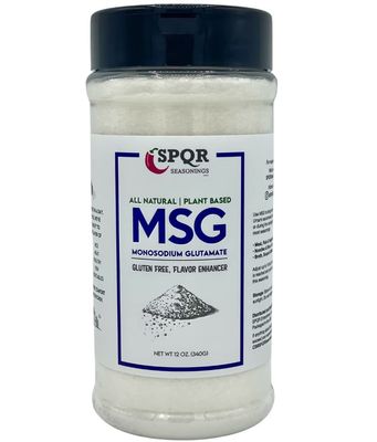 Plant Based MSG Seasoning Monosodium Glutamate XL 12 Ounce Bottle Gluten Free Restaurant Grade Flavor Enhancer by SPQR Seasonings