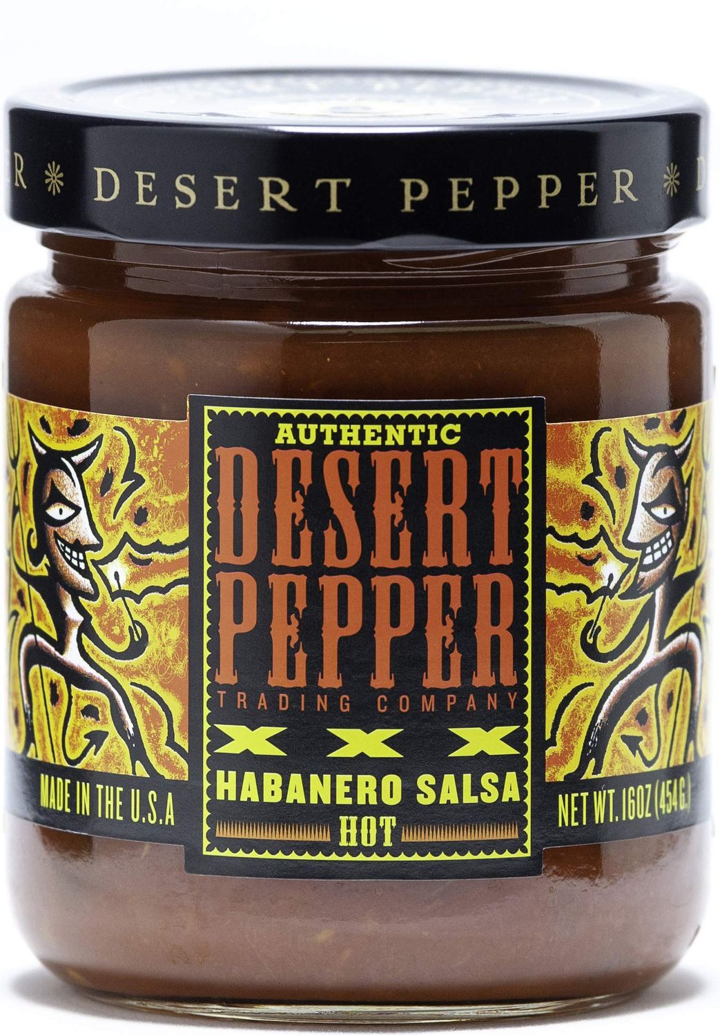 Desert Pepper Trading Company XXX Roasted Habanero Salsa, 16-Ounce