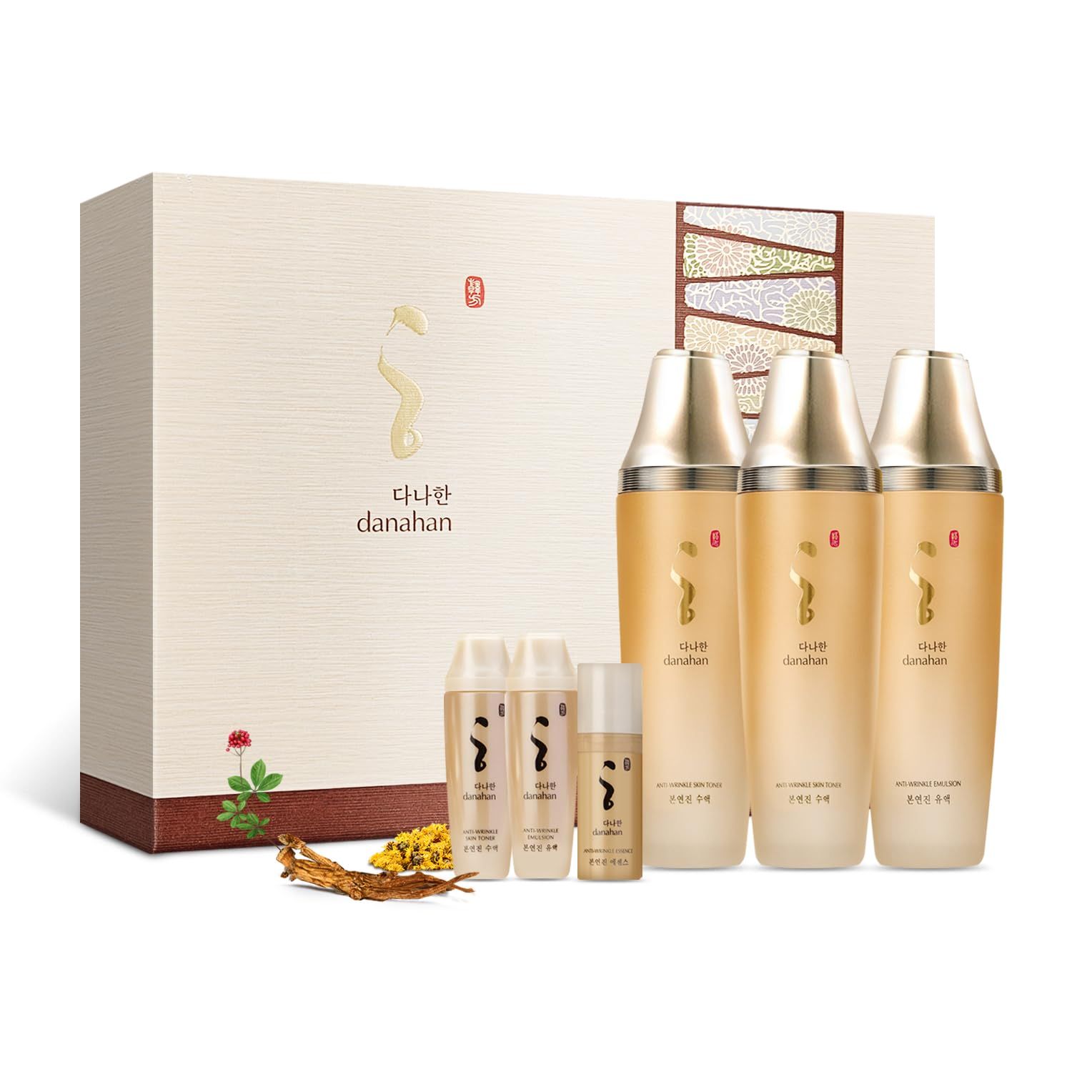 Danahan Bon Yoen Jin Skin Care 2pcs Special Set Toner 5.4 fl oz(160ml) x 2ea, Emulsion 5.4 fl oz(160ml) Anti-Wrinkle, Moisturizing, Hydrating, Soothing, Korean Skin Care, Korean Skin Care Set