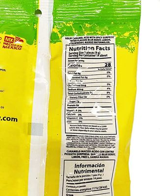 BENY LOCOCHAS SOURS PEG BAG 4 OZ 14 PCS
