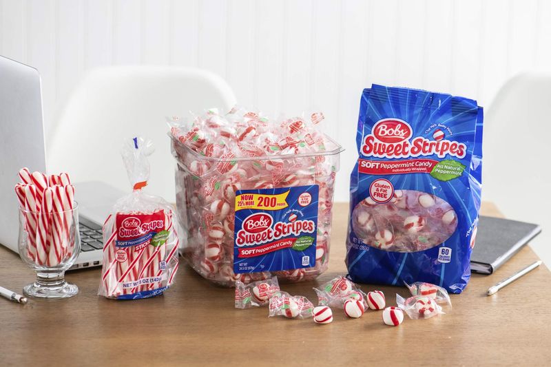 Bob's Sweet Stripes Soft Peppermint Candy, 3 Pound Bulk Bag