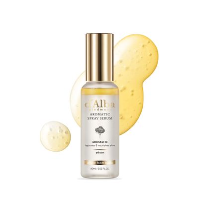 d&#39;alba Piedmont Italian White Truffle First Aromatic Spray Serum, Fragrant VEGAN Glowy Antioxidant Face Mist, Deep Hydration Skin Firmness, Korean Skin Care (2.02 fl.oz)