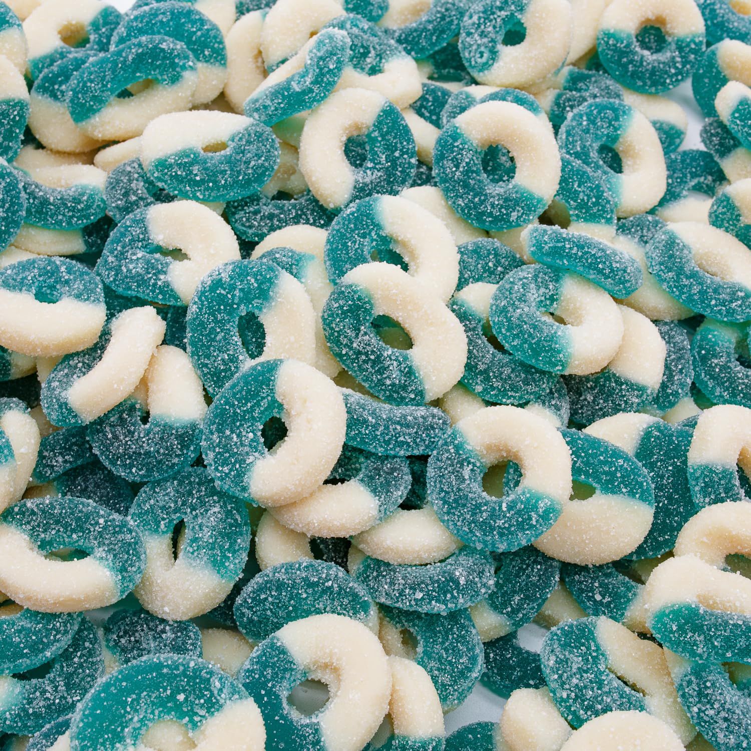 Gummy Candy Bulk BLUE RASPBERRY Rings 1 lb - Soft and Chewy Gummies in Resealable Bag, Light Sugar Coated, Gluten Free