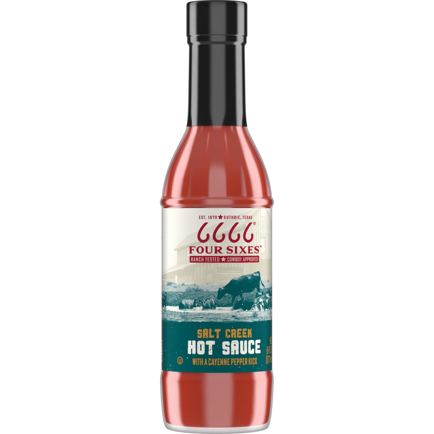6666 Four Sixes Salt Creek Hot Sauce, 6 Ounce