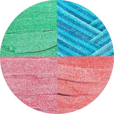 Smarty Stop Sour All Flavor Mixed Gummy Belts Candy 1 Pound (Assorted)